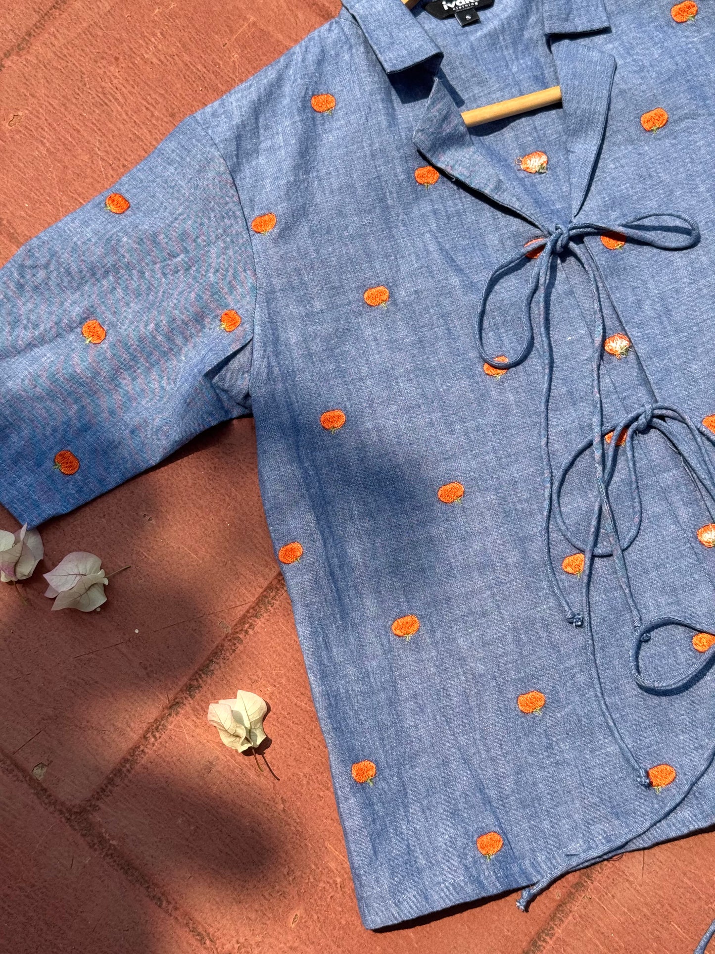 PUMPKIN PATCH FRONT TIE SHIRT