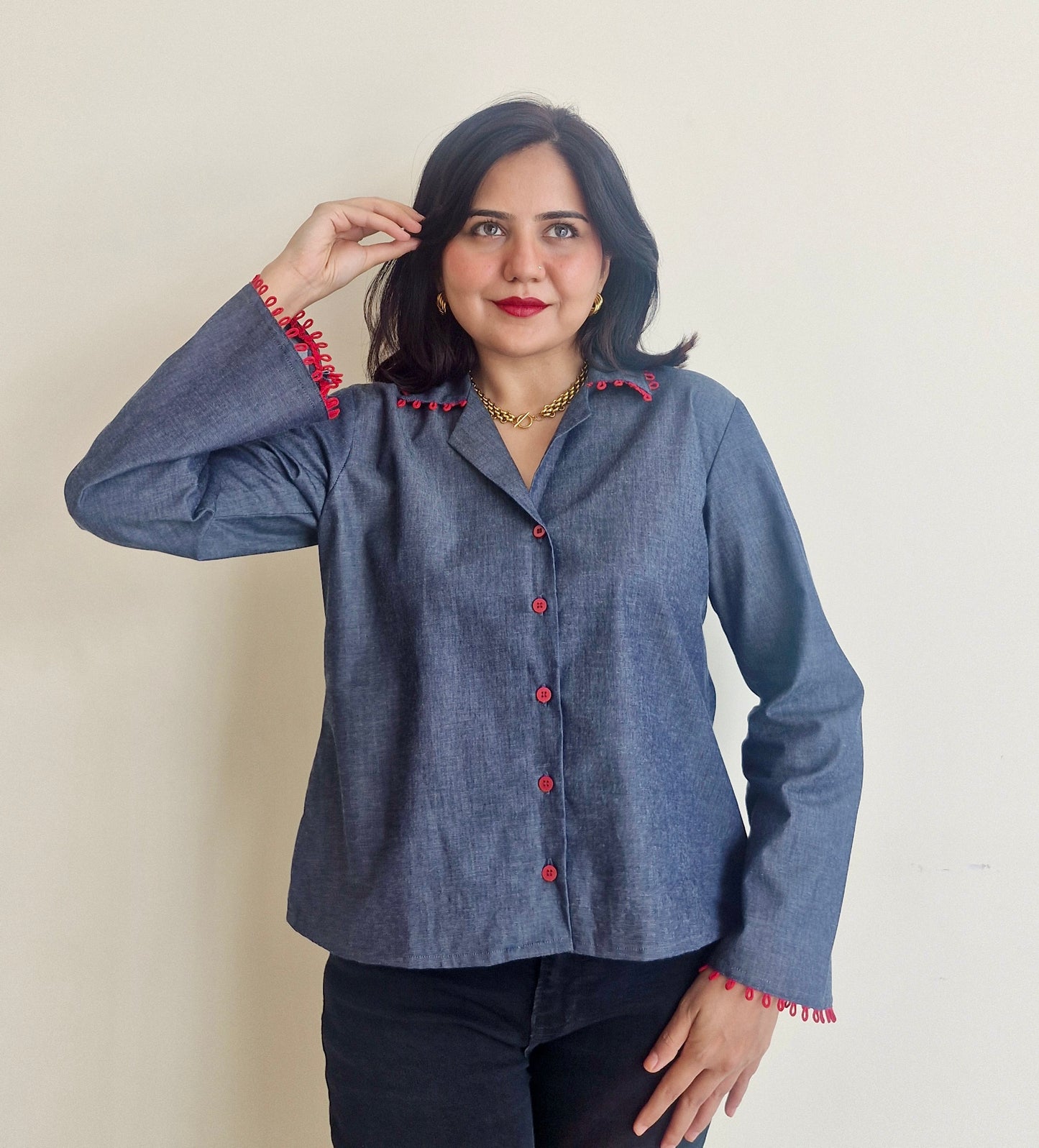 THE DENIM POP SHIRT