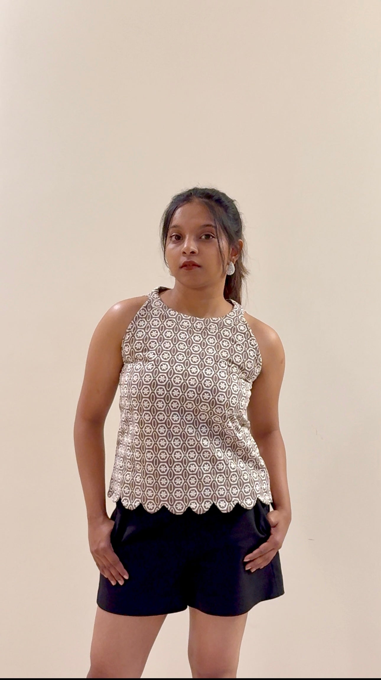 PINK HALTER NECK TIE BACK TOP