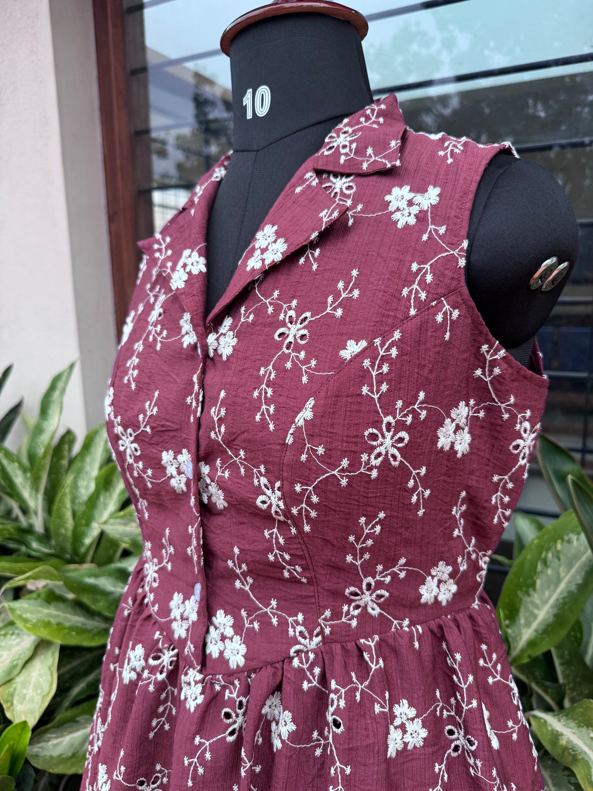 COLLARED CORSET DRESS
