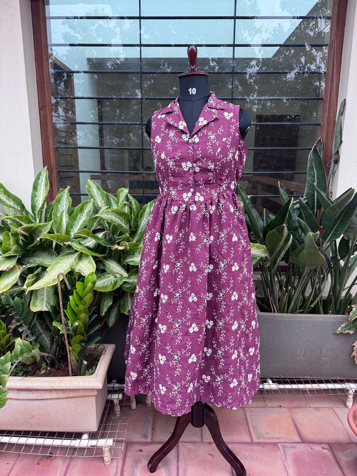 COLLARED CORSET DRESS