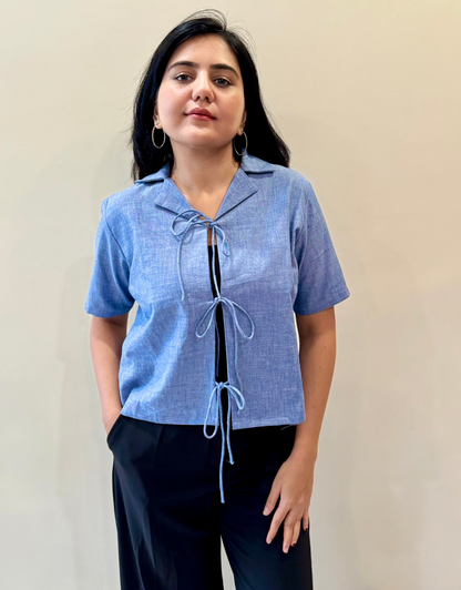 FRONT TIE AND KNOT TOP